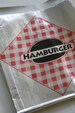 Vintage Style Foil Paper Lined Hamburger Bags - Red and Black Checkered - Gusseted 6 x 3/4 x 6 1/2 Inches - set of 25 