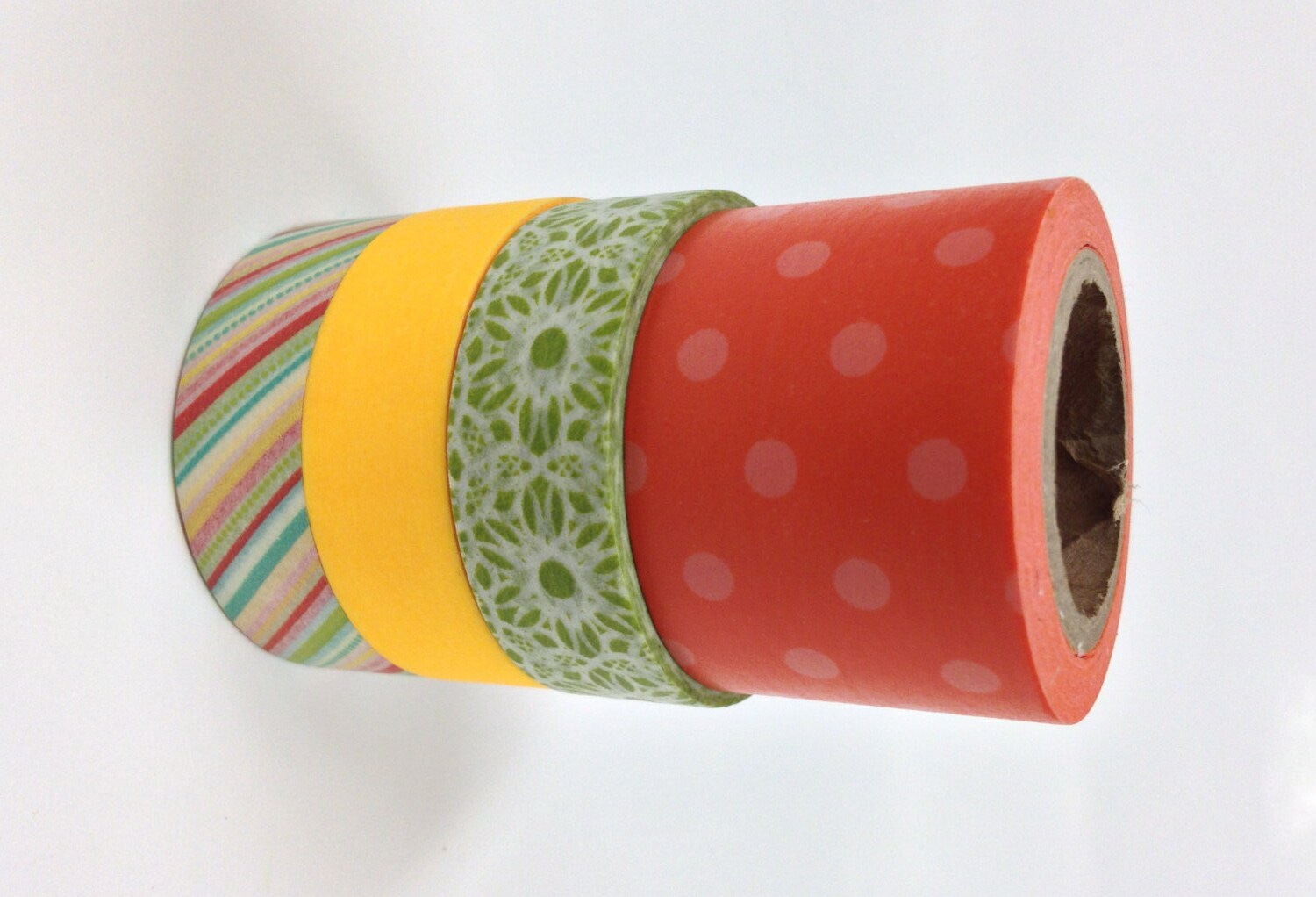Washi Tape 15mm Multi Colored Stripes and Dots Aqua Rosy - Etsy