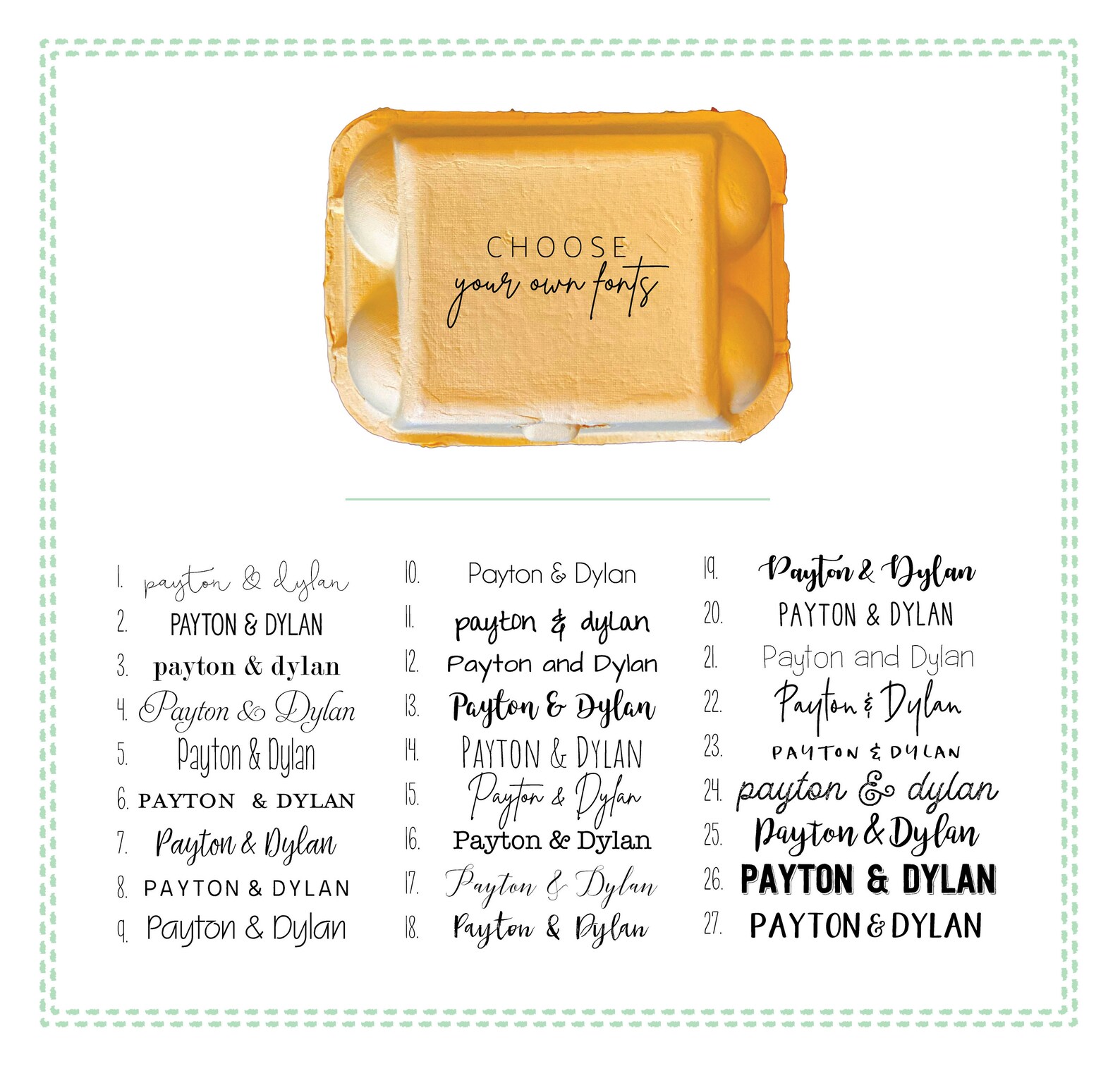 Custom Printed Egg Cartons Natural or Multi Color Heavy Etsy