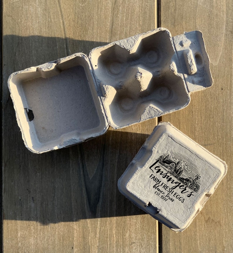 Custom Printed Egg Cartons Natural or Multi Color Heavy Etsy
