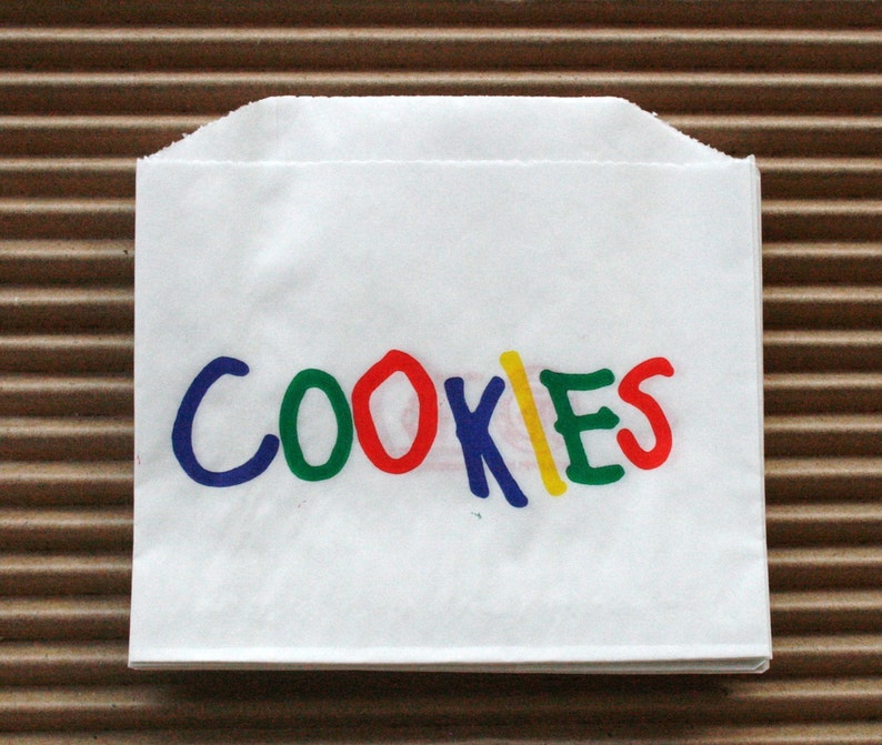 Vintage Style Rainbow Print Cookies Bags Rainbow Colors Etsy