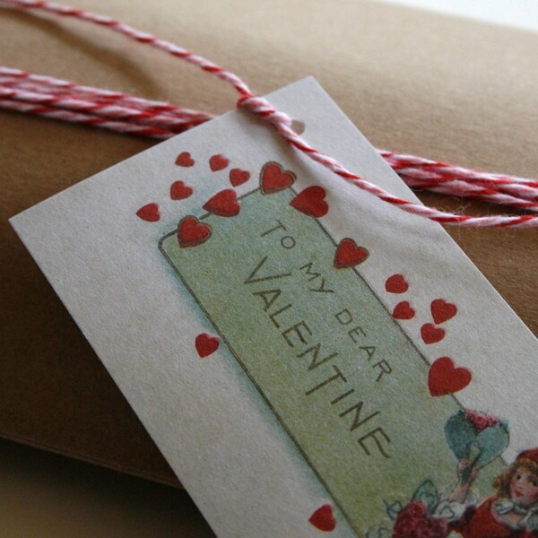 Valentine Cards Gift Cards - set of 15 - Two Sided Vintage Style Design