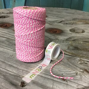 Washi Tape 15mm Pink Green Alphabet on White Deco Paper Tape No. 1145 image 4
