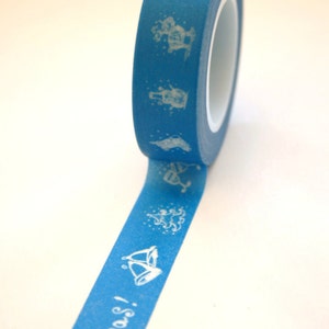Washi Tape - 15mm - White Christmas Design - Deco Paper Tape no 535