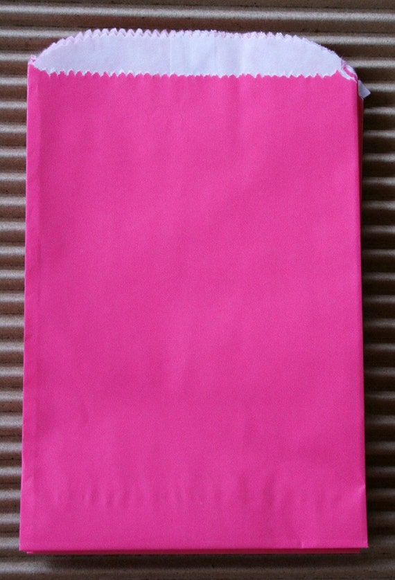 Hot Pink or Wild Rose Glassine Lined Paper Gourmet Bakery Bags Etsy