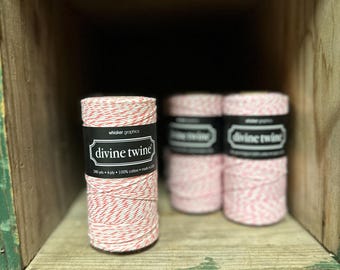Full Spool - 240 Yards - Strawberry or Light Pink - Baker's Twine