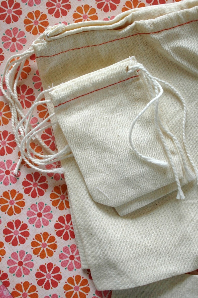 BLANK Cotton Cloth Drawstring Bags 5 X 7 Inches for Etsy