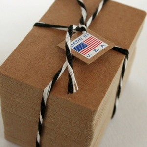 Business Card Size Heavy Kraft Recycled Chipboard Blanks - set of 50 - Crafting or Letterpress or Stamping