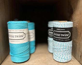 Full Spool - 240 Yards - Solid Aqua - Turquoise - Baker's Twine
