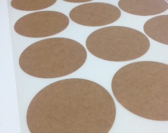 Recycled Brown Kraft Labels - Sheet Style for Inkjet or Laser - Choose Your Size and Shape