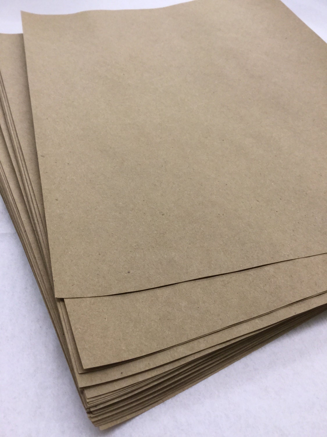 48 Sheets Brown Kraft Paper Material for Crafts, Party Invitations,  Wedding, Letter Size (120 gsm, 8.5 x 11 In)