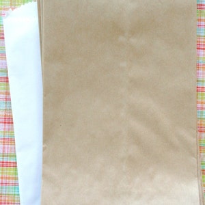 Set of 50 - Brown Kraft Flat Merchandise Bags - 6.25 x 9.25 Inches - Gifts and Packaging
