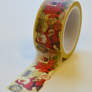 Washi Tape - 20mm - Santa Claus Paquebot Ship Mail Christmas - Deco Paper Tape No. 1028