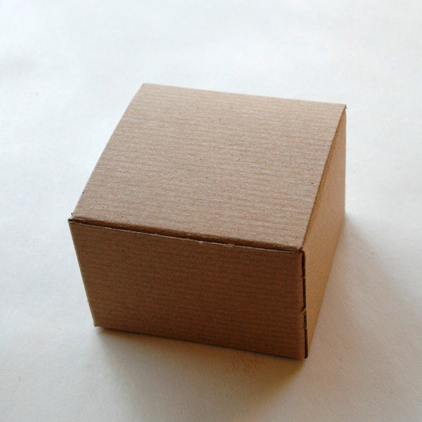 Brown Kraft Gift Boxes DIY - Set of 25 - Perfect with Twine or Deco Tape - Packaging - 5 x 5 x 3.5 Inches