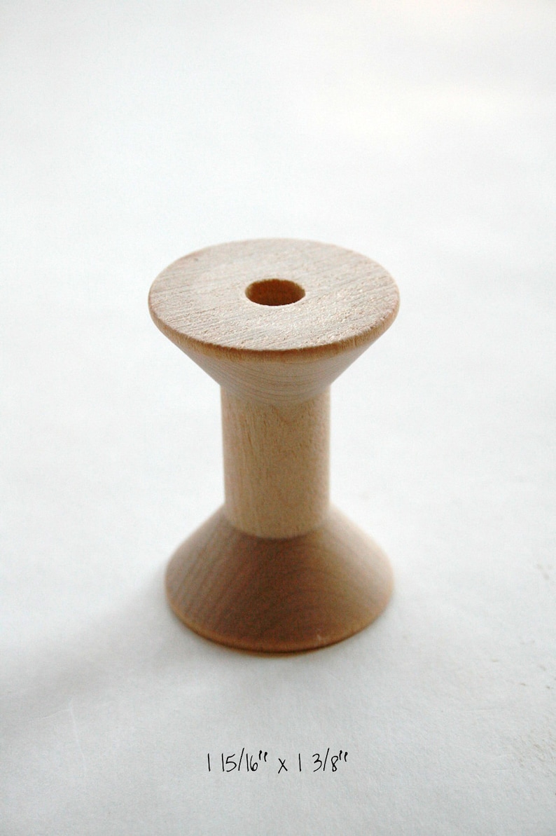 Medium Wooden Spools - Set of 6 - Natural Wood Thread Spools - Etsy