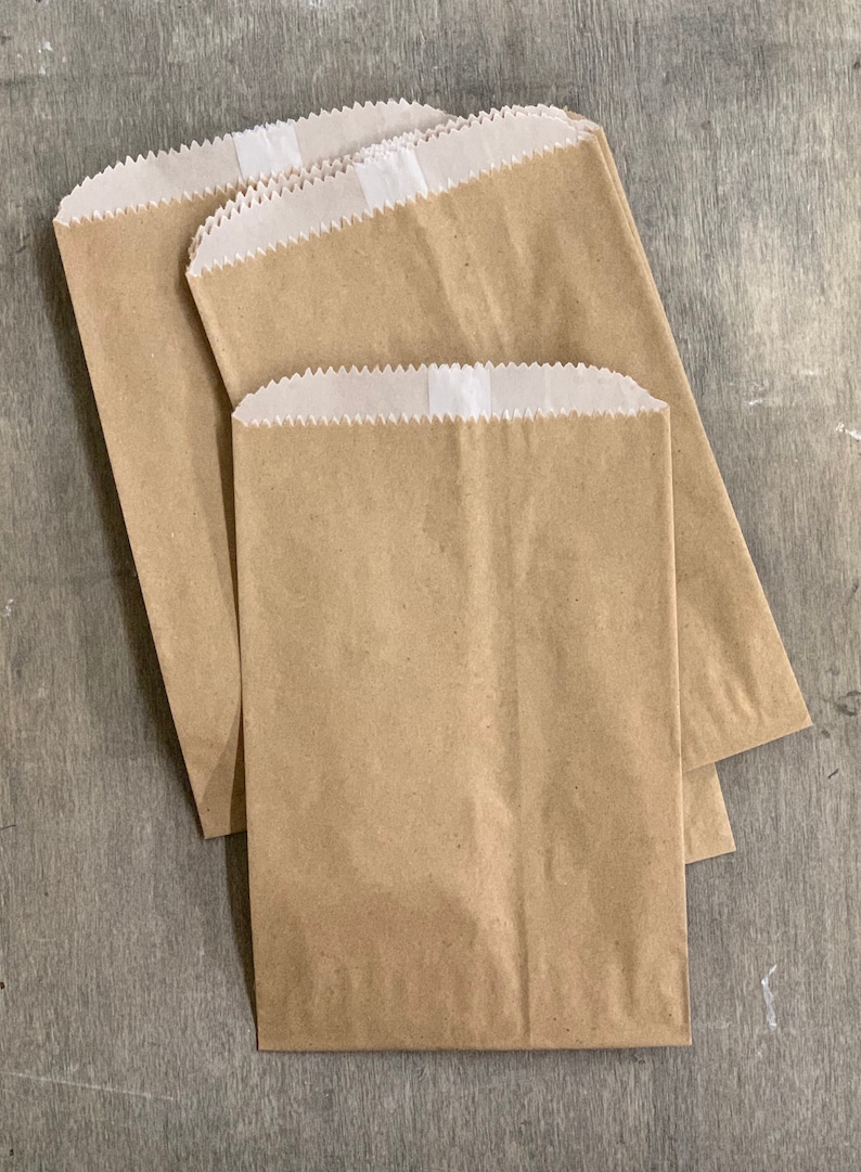Natural Brown Kraft Glassine Lined Paper Gourmet Bakery Bags Etsy