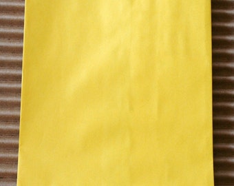 Sunbrite Yellow Glassine Lined Paper Gourmet Bakery Bags - Two Sizes - Cookies Doughnuts Wedding Favors