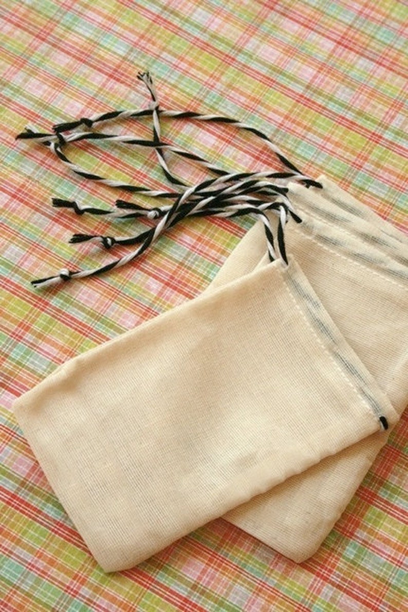 CUSTOM Printed Muslin Bags Multiple Sizes Standard Text Etsy