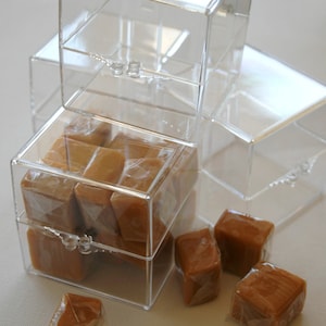 2 Inch Square Clear Polystyrene Boxes - Favors or Parties or Packaging ...
