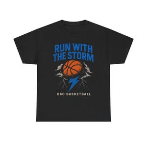 OKC Basketball Graphic Tee: Unisex Heavy Cotton T-Shirt