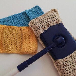 Patrón de plumero de crochet: algodón ecológico - Compatible con cabezales de trapeador Swiffer imagen 2
