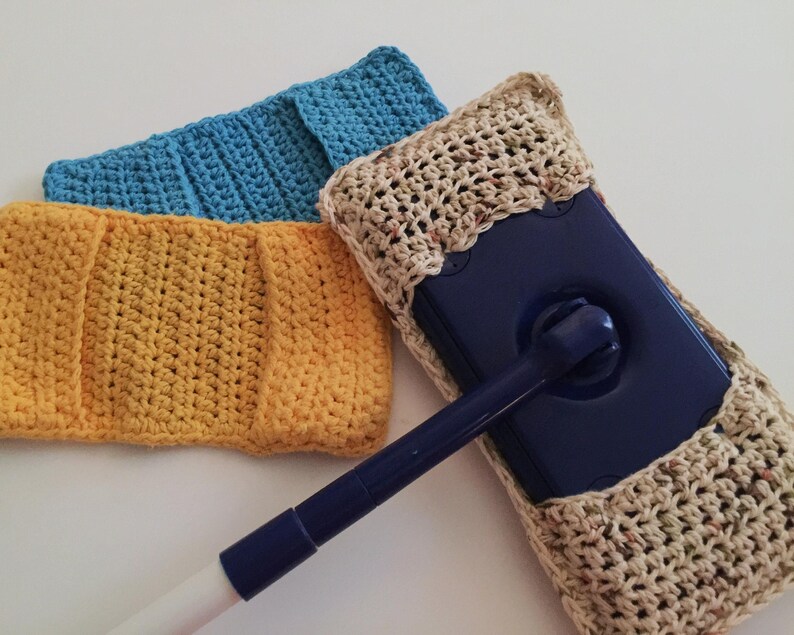 Patrón de plumero de crochet: algodón ecológico - Compatible con cabezales de trapeador Swiffer imagen 2