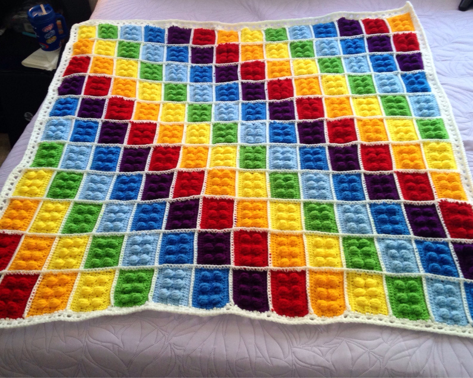 Crochet Blanket Block Afghan Crochet Brick Throw Toy Block Etsy