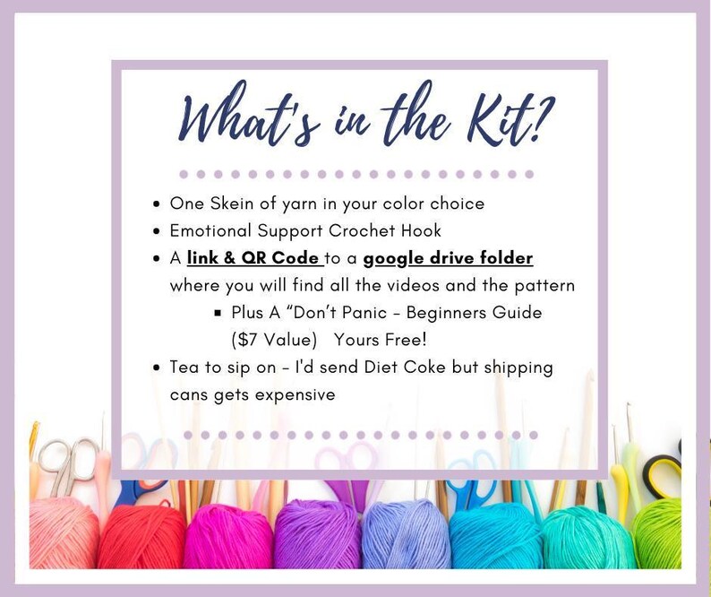 Crochet Starter Kit: Beginner Friendly Supplies (Yarn, Hook, Pattern) zdjęcie 2
