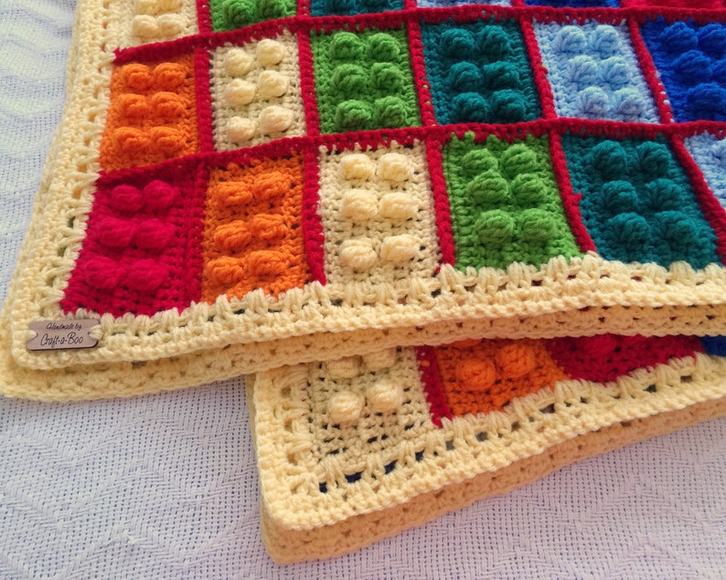 Crochet Block Blanket Pattern, Autism Awareness Colors, Digital Download, Instant PDF, Easy Beginner Afghan, Special Gift, Christmas Project image 6