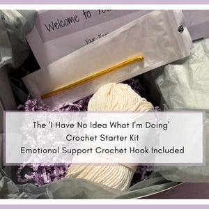 Crochet Starter Kit: Beginner Friendly Supplies (Yarn, Hook, Pattern) zdjęcie 1