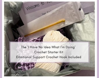 Crochet Starter Kit: Beginner Friendly Supplies (Yarn, Hook, Pattern)