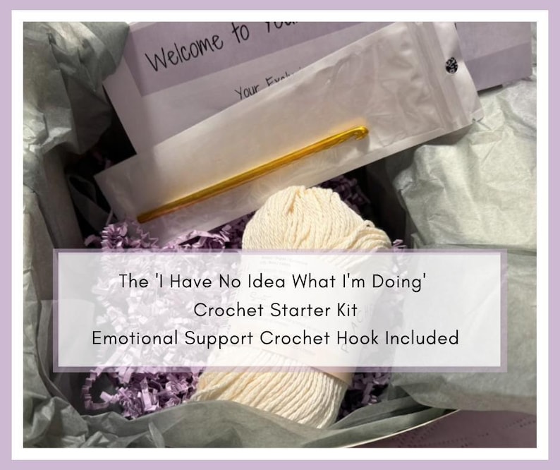 Crochet Starter Kit: Beginner Friendly Supplies (Yarn, Hook, Pattern) zdjęcie 1