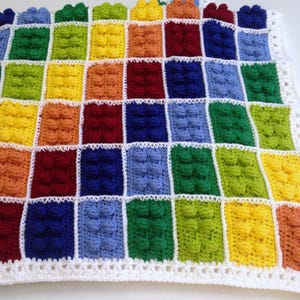 Crochet Block Blanket Pattern PDF, Beginner Friendly Modular Patchwork Afghan, (Digital Download)