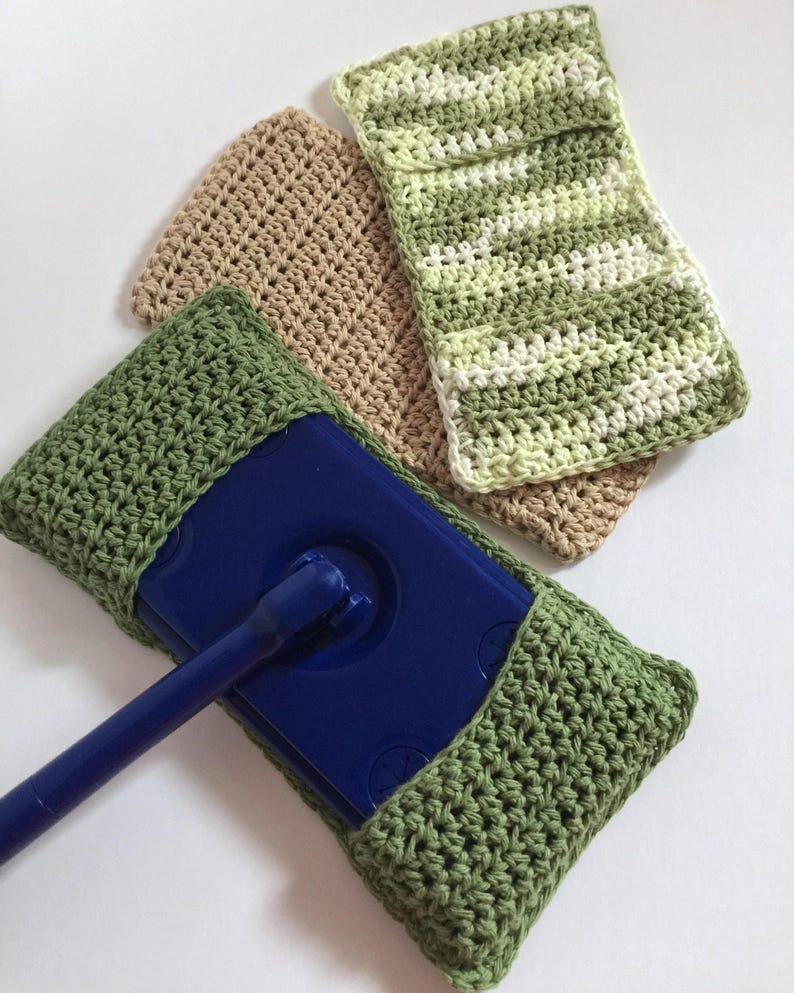 Patrón de plumero de crochet: algodón ecológico - Compatible con cabezales de trapeador Swiffer imagen 7