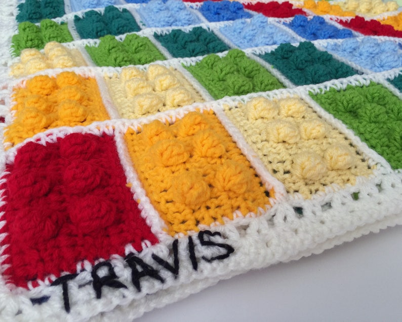 Crochet Block Blanket Pattern, Autism Awareness Colors, Digital Download, Instant PDF, Easy Beginner Afghan, Special Gift, Christmas Project image 5