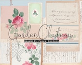 Garden Chateau | Decorative Paper | Vintage Papers | Journal Printable (Digital Download)