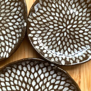 Mini hand glazed seed nesting plates