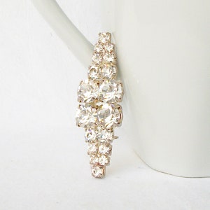 Vintage Crystal Bar Brooch