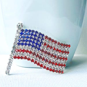 American Flag Brooch, USA Flag Pin
