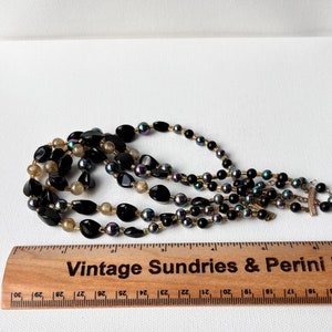 Vintage Black Crystal Necklace image 2