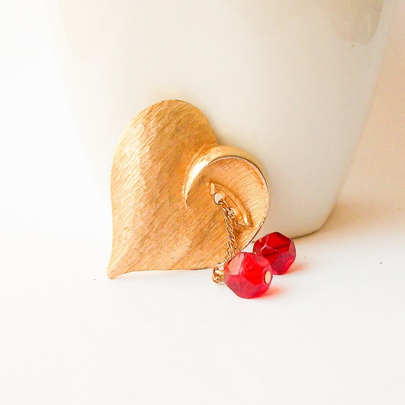 Vintage Heart Brooch - image 1