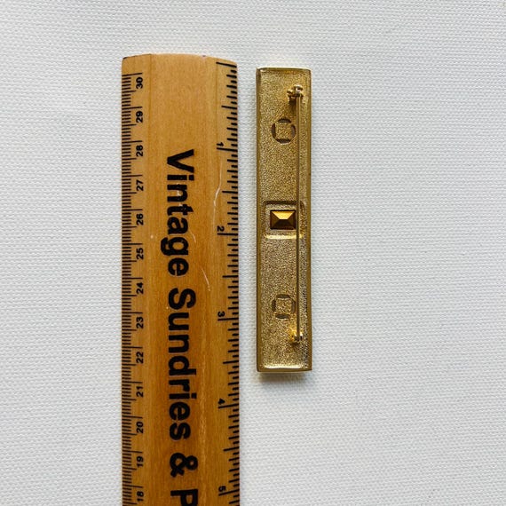 Vintage Crystal Bar Brooch,Vintage Pin View 3