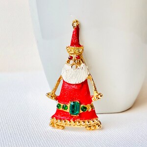 Vintage Santa Christmas Brooch