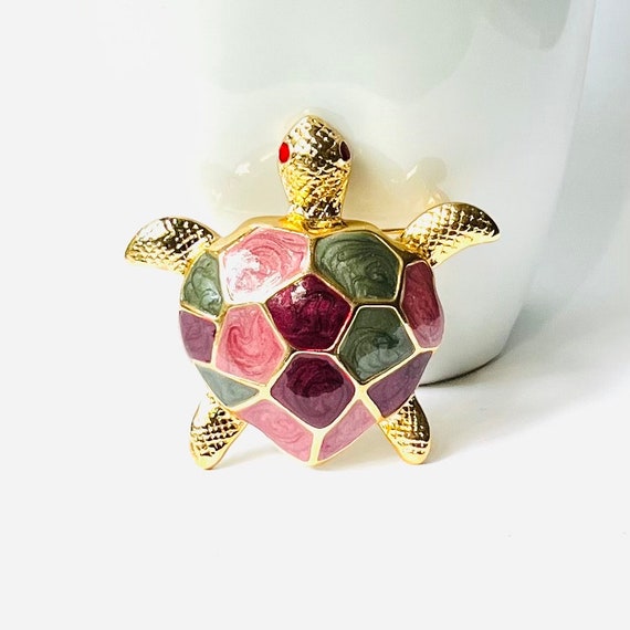 Vintage Turtle Brooch - image 1