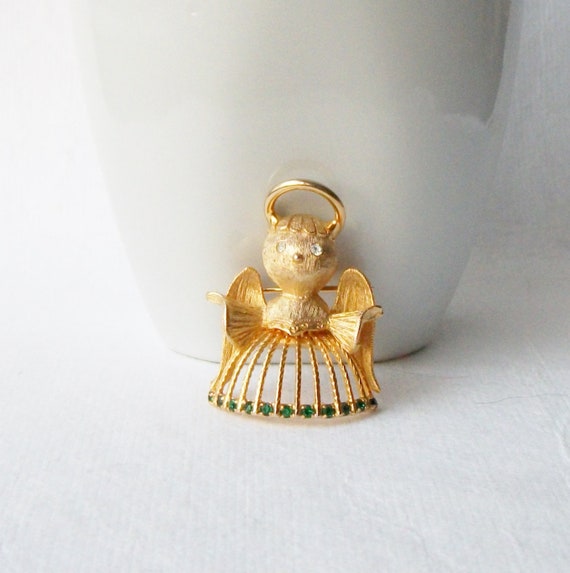 Vintage Christmas Angel brooch, Vintage Christmas 