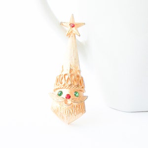 Vintage Santa Christmas Brooch, Vintage Mylu