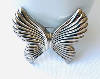 Vintage Silver Butterfly Brooch, Vintage Butterfly Jewelry