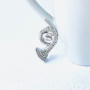 Vintage French Horn Brooch