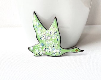 Vintage Goose Brooch Enamel Pin