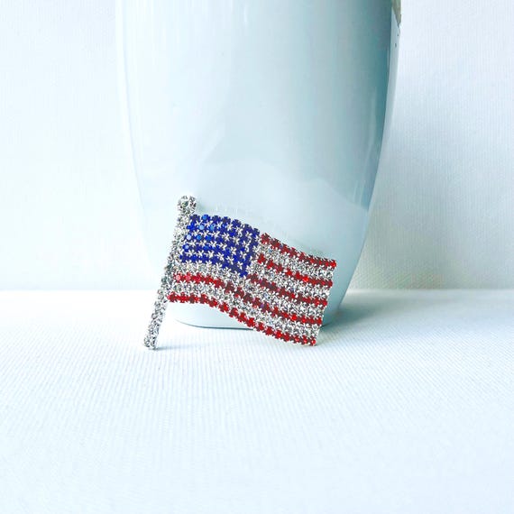 American Flag Brooch, USA Flag Pin